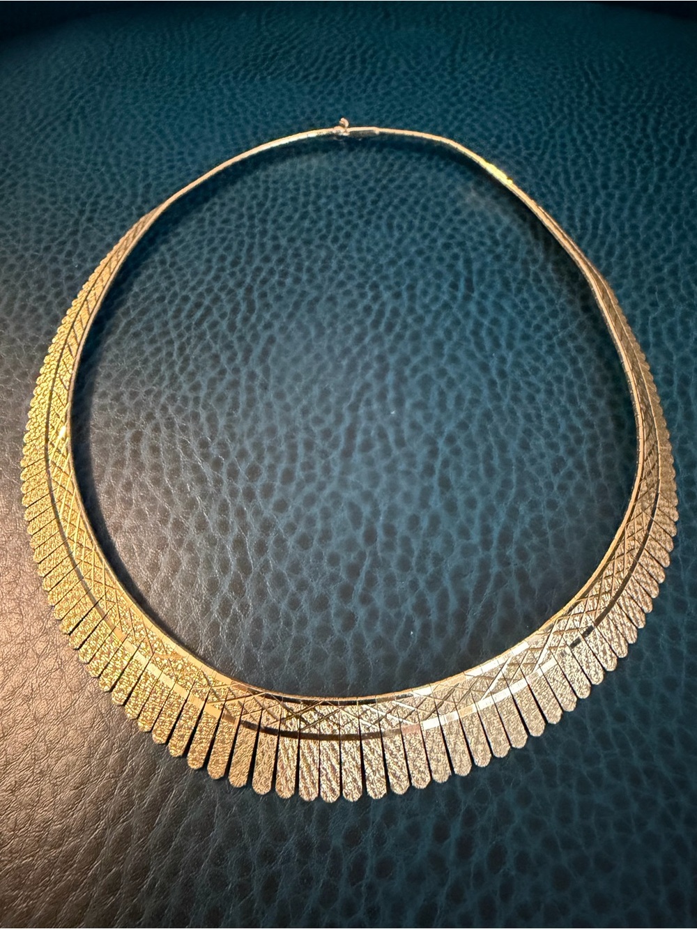 Vintage 14KT Italian Gold Fringe Necklace